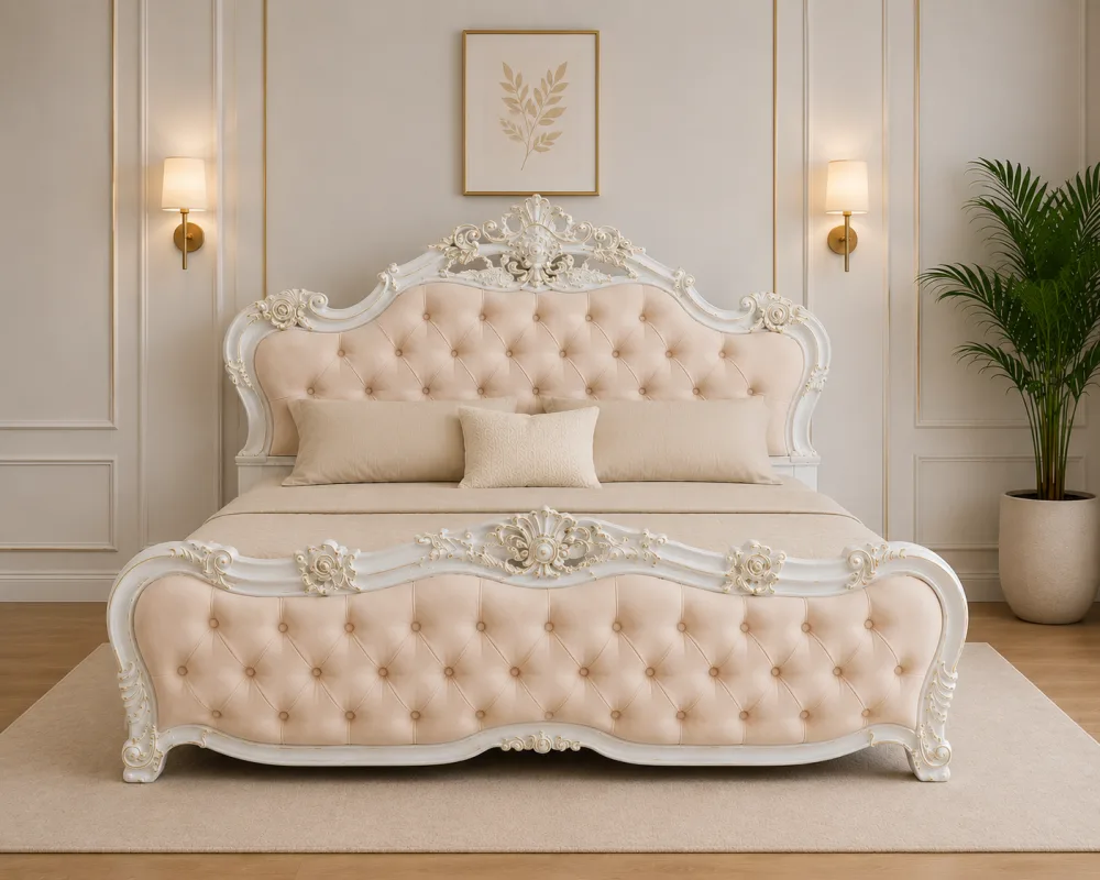 Royal Foam Padded Bed ( Teak Wood Box Bed )