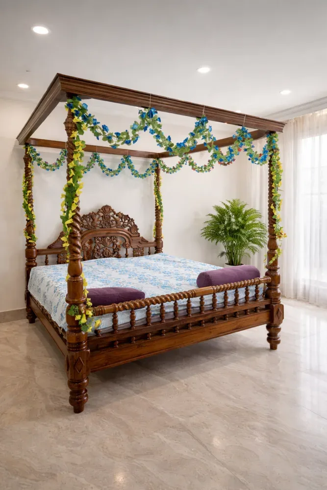 Royal Bed Design-1 CP Segun (Teak Wood Box Bed)