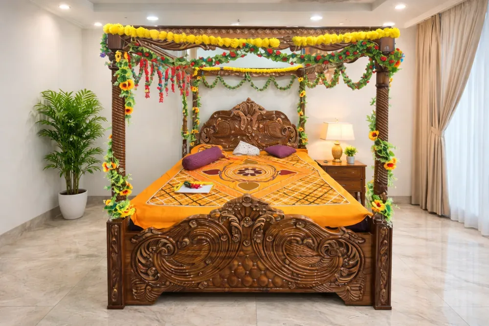 Royal Bed Design-2 CP Segun (Teak Wood Box Bed)